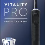 Oral-B Vitality Pro Cepillo de Dientes Eléctrico con Mango Recargable y 1 Cabezal, Diseñado Por Braun, Regalos Originales - Negro