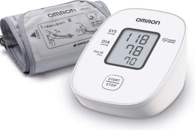Tensiómetro digital Omron con pantalla que muestra 118/78 y pulso 70 y manguito gris 81vstfuHCwL. AC SL1500