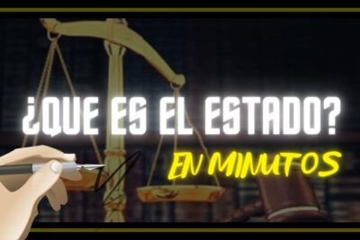Miniatura con texto '¿Qué es el Estado? En minutos', balanza de justicia, mazo y mano firmando BRPYtwWr JI