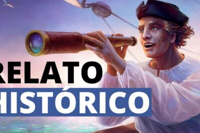 Marinero sonriente mirando el horizonte con un catalejo en ilustración de relato histórico Dm GMuO9B5I