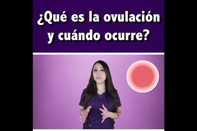 Presentadora frente a fondo morado explica qué es la ovulación y cuándo ocurre con gráfico de óvulo GdTftwjHpD4