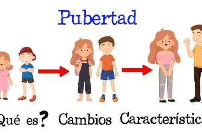 Ilustración de la pubertad con niños que crecen a adolescentes y jóvenes QXUudxm0glw