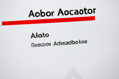 Cartel minimalista con texto tipográfico, subrayado rojo y marca de agua triangular sobre fondo blanco que sugiere adobe acrobat dc la prueba ha caducado