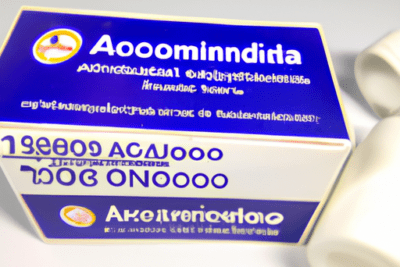 Caja de medicamento azul y blíster blanco sobre fondo claro, amoxicilina 500 caducada es segura su utilizacion