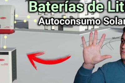 Bateria fotovoltaica 1 conectada a inversor y casa ilustrando almacenamiento de energía
