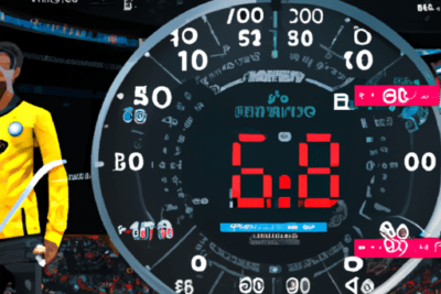 Tacómetro digital con números rojos y cuenta atrás que representa caduca itv todo lo que debes saber sobre la fecha de vencimiento