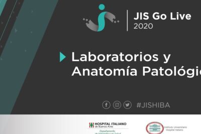 Diapositiva institucional de Laboratorios y Anatomía Patológica con referencia a cariotipo interpretado 1