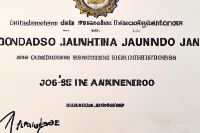 Documento tipo certificado en papel claro con sello dorado y firmas, certificado de inicio ha caducado juana manso.
