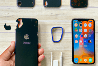 Varias fundas deterioradas y un iPhone XR sobre una mesa, cobertura caducada iphone xr que hacer si tu garantia expiro