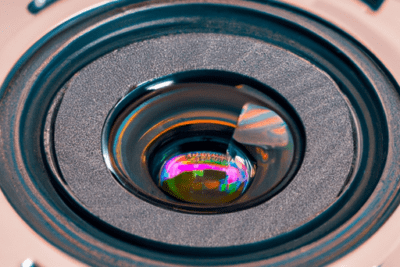 Primer plano de un objetivo con diafragma y elementos ópticos en el que se puede observar cómo saber si el iris 9800hd esta caducado