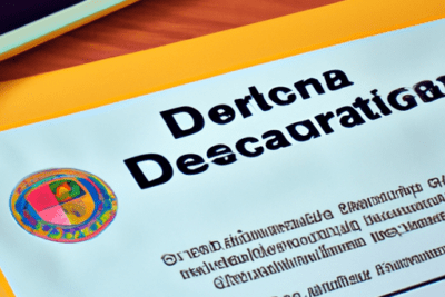 Certificado impreso con sello y tablet que sugiere cómo saber si un certificado digital esta caducado