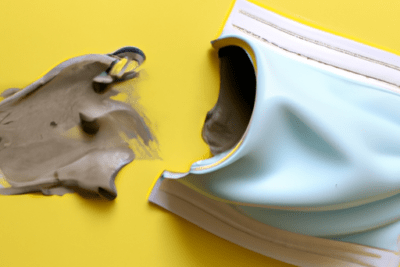 Como saber si una mascarilla facial esta caducada mostrando una mascarilla y un producto cremoso separado sobre fondo amarillo