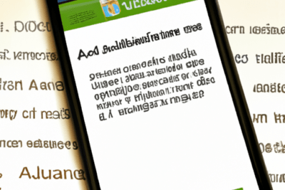 Teléfono móvil con pantalla que muestra una página de notificación administrativa y botón verde, ejemplo de como ver una notificacion caducada de la junta de andalucia