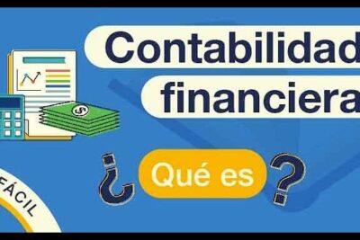 Imagen informativa sobre contabilidad financiera con calculadora, dinero y gráficos