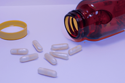 Frasco ámbar caído con pastillas blancas esparcidas, cuanto tiempo sirve una medicina despues de caducada descubre la respuesta