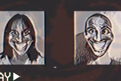 Dos retratos distorsionados con efecto VHS y relieve, descifrando el significado detras de gg que significa realmente esta popular expresion en linea