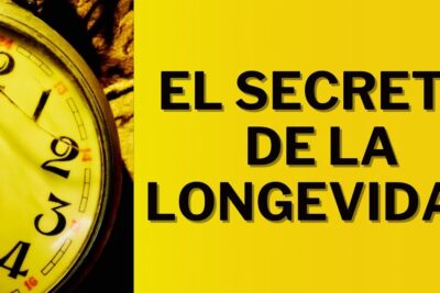 Cartel amarillo con reloj antiguo y texto sobre longevidad que invita a descubre de que se alimentan los peces la clave para su salud y supervivencia