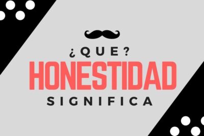 Cartel tipográfico con la palabra HONESTIDAD en rojo, lema '¿Qué significa?' y diseño minimalista que anima: descubre el significado particular de la palabra particular.
