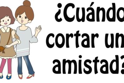 Ilustración de dos amigas sonrientes junto al texto ¿Cuándo cortar una amistad? descubre el verdadero significado de bff la importancia de una verdadera amistad