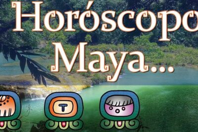 Horóscopo Maya sobre paisaje fluvial y glifos mayas que invita a descubre el verdadero significado de chapin en guatemala