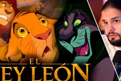Imagen dividida con personajes de El Rey León y un comentarista con micrófono que sugiere descubre el verdadero significado de hakuna matata una filosofia de vida.