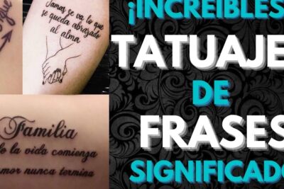 Collage de tatuajes con frases y manos entrelazadas que refleja la idea de familia y afecto y descubre el verdadero significado de ohana mas que una palabra un sentimiento profundo