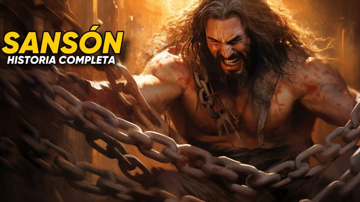 Sansón rompiendo cadenas con furia y luz cálida, descubre el verdadero significado de te quiero explicacion detallada y profunda