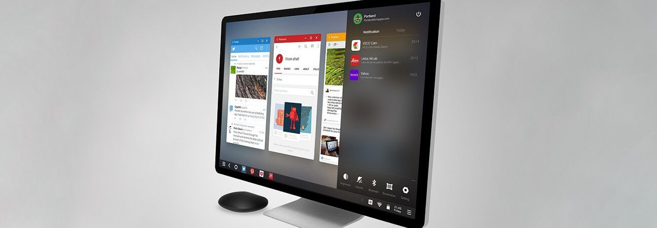 Monitor mostrando un escritorio moderno con aplicaciones abiertas; descubre el verdadero significado detras del sistema operativo x86.