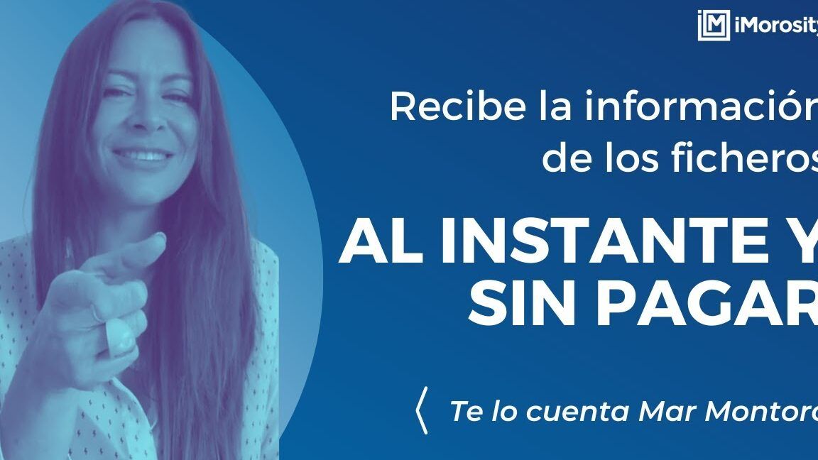 Mujer señalando junto a un mensaje promocional sobre ficheros y consulta gratuita, descubre que sucede si estas en asnef web todo lo que debes saber