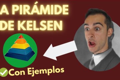 Descubre todo lo que debes saber sobre que significa kaiser, ilustración de la pirámide de Kelsen en colores y rostro sorprendido señalizado por una flecha
