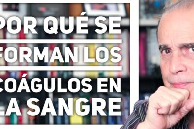Cartel informativo sobre por qué se forman coágulos en la sangre junto al retrato pensativo de un hombre, descubre todo sobre que significa tener las plaquetas altas