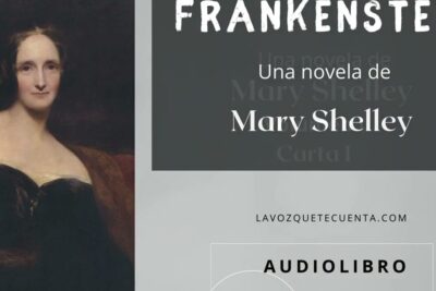 Portada de audiolibro con retrato femenino y texto 'Frankenstein', descubriendo que comen los gorriones detalles sorprendentes sobre su dieta