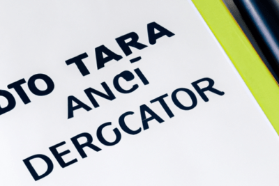 Hoja con texto impreso y bolígrafo sobre mesa blanca, dgt renovar carnet de conducir caducado todo lo que necesitas saber