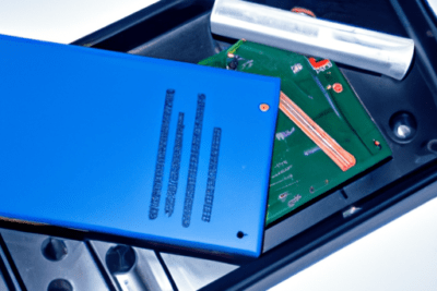 Placa de circuito y carcasa abierta evocando dni electronico que hacer si ha caducado y como renovarlo