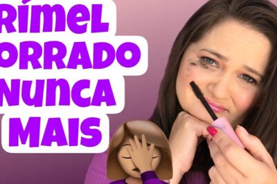Mujer con rímel corrido mostrando efecto de dormir rimel.