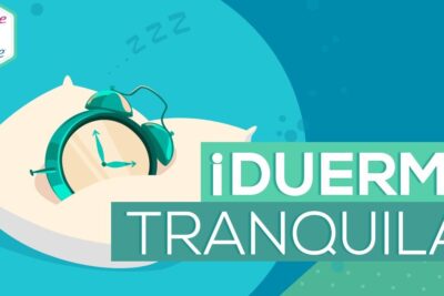 Ilustración de almohada y reloj con el mensaje '¡Duerme tranquila!' relacionada con dormir tampones.