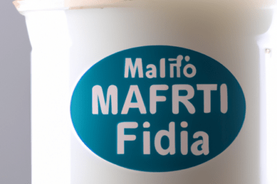 Envase lácteo blanco con etiqueta azul que ilustra el kefir caducado de mercadona sigue siendo seguro para consumir.