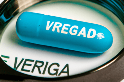 Pastilla azul ampliada con una lupa que invita a evaluar si el peligro de consumir viagra caducada realmente es seguro