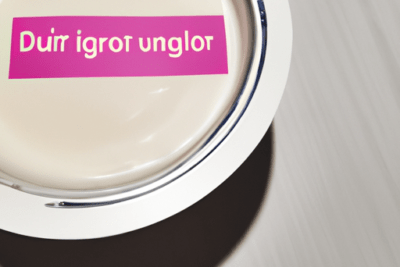 Tapa de envase de yogur blanco con etiqueta rosa sobre mesa que plantea si es seguro consumir yogur caducado 10 dias.