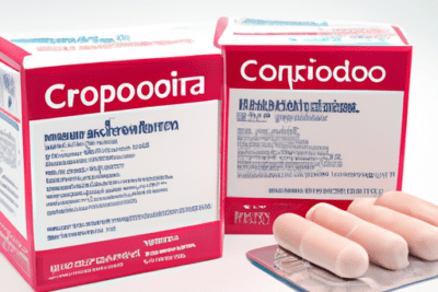 Cajas y cápsulas de medicamento sobre fondo claro, es seguro usar ciprofloxacino 500 caducado descubre la verdad aqui