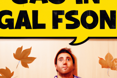 Hombre con camisa a cuadros mirando hacia arriba bajo un bocadillo amarillo con letras negras, fall guys la sesion ha caducado descubre como solucionar este problema