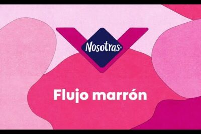 Diseño rosa con logo y texto informativo sobre flujo marron 1.