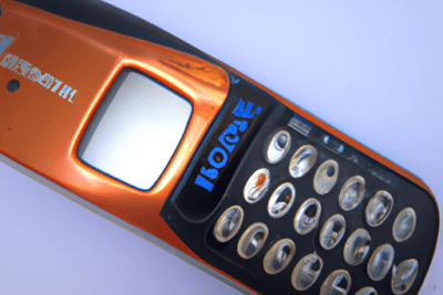 Fonestar 584 caducado 2022 una opcion obsoleta, móvil retro naranja con pantalla pequeña y teclado ovalado