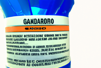 Botella azul de bebida deportiva con etiqueta detallada que sugiere consultas sobre gatorade caducado es seguro consumirlo