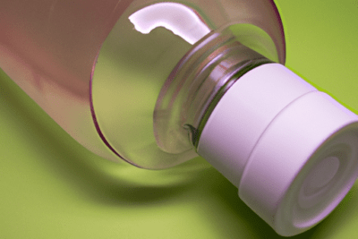 Botella dispensadora de gel transparente sobre fondo verde, gel antibacterial caducado es seguro usarlo