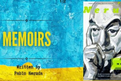 Portada con fondo azul texturado, título MEMOIRS en amarillo y retrato pensativo en blanco y negro, guia completa sobre que comen los faisanes dieta habitos alimenticios y recomendaciones