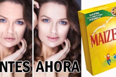 Comparativa de rostro antes y después con caja de Maizena hqr0TkYOfuc
