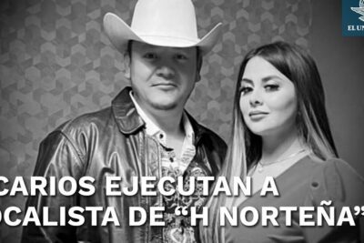 Dos personas en foto en blanco y negro junto a titular periodístico sobre kevin muere