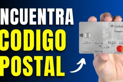 Mano sosteniendo tarjeta bancaria Globalcaja junto al texto ENCUENTRA CODIGO POSTAL l2RpCVpHP k