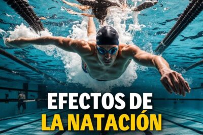 Nadador en estilo mariposa bajo el agua en carriles de piscina mostrando la importancia de la nutricion para los nadadores que comen los nadadores para alcanzar su maximo rendimiento.